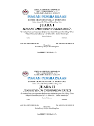 We are pleased to inform you that the institute of indonesia chartered. Format Piagam Baru