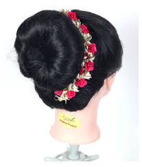 A bun is a type of hairstyle in which the hair is pulled back from the face, twisted or plaited, and wrapped in a circular coil around itself, typically on top or back of the head or just above the neck. Ritzkart Pink Casual Hair Bun Buy Online At Low Price In India Snapdeal