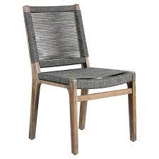 Cade Coastal Regatta Rope Acacia Wood Outdoor Dining Side Chair In 2021 Outdoor Furniture Chairs Outdoor Dining Chairs Side Chairs Dining