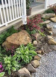 53 Wunderschone Ideen Fur Die Landschaftsgestaltung Im Vorgarten Des Steingartens Rock Garden Design Rock Garden Landscaping Front Yard Landscaping