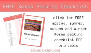 Korea Packing List All Seasons Guide On What To Wear Be Marie Korea Packing List Korea Winter Packing List
