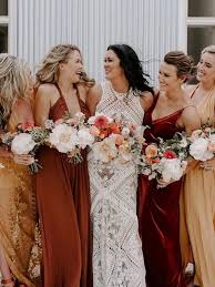 20 Vintage Sunset Orange Wedding Color Ideas For 2020 My Deer Flowers Part 2 In 2020 Wedding Bridesmaids Bohemian Bridesmaid Dress Bridesmaid