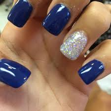 Maybe you would like to learn more about one of these? Royal Blue Acrylic Nails With Silver Blue Acrylic Nails Winter Nails Acrylic Blue Nails