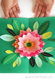 Cut long strips and use the tips in today's video to make sure you have ample designer paper. Make A Birthday Card With Pop Up Watercolor Flower Free Designs A Piece Of Rainbow