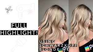 My favorite base color schwarzkopf hair color bleached hair hair inspiration blonde hair color blonde toner hair. Full Highlight Using Schwarzkopf Blonde Me Blonde Process Youtube