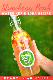 Recette De Soda Au Kefir D Eau Fraise Et Peche Water Kefir Soda Recipe Peach Water