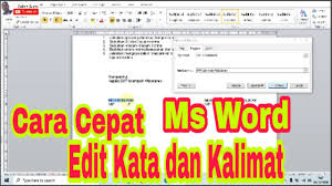 Cara Mengganti Kalimat Di Word Secara Bersamaan Dengan Cepat Edit Ms Word Document Calon Guru Youtube