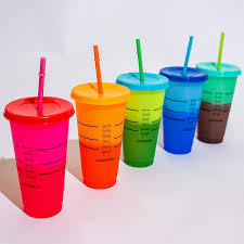 Color Changing Cups 24 Oz 5 Reusable Cups Lids And Straws Bpa Free Adult Kids Coffee Cup Party Cup 2021 Newest Walmart Com