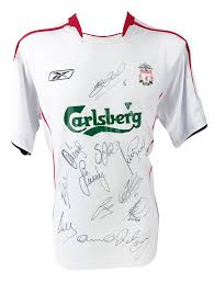 Liverpool fc champions league winners patch away shirt shorts boys 158 cm uk xlb. Signed Liverpool Fc Shirt Champions League Winners Jersey 2005 Firma Stella