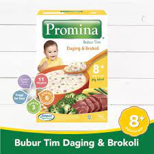 Bubur bayi dari promina ini adalah mpasi untuk bayi 6 bulan keatas. Promina Bubur Tim Bayi 8 Bulan Rasa Daging Brokoli Box 100 Gram Lazada Indonesia