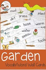 Garden Vocabulary Word Wall Cards Plus Write Wipe Version Word Wall Cards Vocabulary Word Walls Vocabulary Words