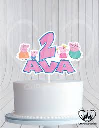 Get it as soon as tomorrow, may 6. Peppa Pig Birthday Cake Topper Cmpartycreations
