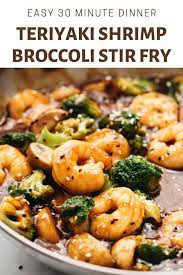 Teriyaki Shrimp Broccoli Stir Fry Ready In 30 Mins Recipe Easy Asian Recipes Shrimp Recipes Easy Shrimp Recipes Healthy