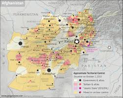 A taliban spokesman has claimed in this survey that they control or have influence over 70 percent of the country's territory, but a spokesman for the interior affairs ministry has said that the taliban does not have how much was taliban in control during the last 4 years? 2015 In Afghanistan Map Of Taliban And Islamic State Control Political Geography Now