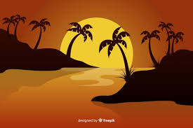 Hello summer beach party flyer. Free Vector Sunset In The Beach Background