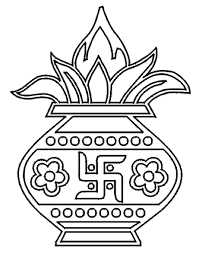 Calash Clipart Rangoli Designs Wedding Symbols Rangoli Designs Art Drawings For Kids