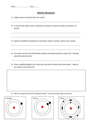 Atomic Structure Worksheet Atomic Structure Worksheets Chemistry Worksheets