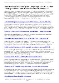 What i have emphasised relentlessly to my students is to guard against spouting wildly upon the subject they have been asked to write about. Http Pruebas Idapp Hipatia Cr Cgi Bin File Php Article New Edexcel Gcse English Language 1 9 2015 2017 Exam Code 45920d94ec2c42eace891e3a824f1770