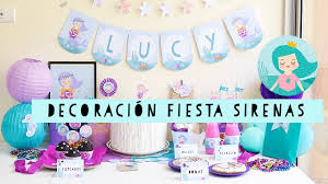 Ver más ideas sobre dibujos, dibujos para colorear, dibujos para imprimir. Decoracion Fiesta De Sirenas Youtube