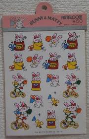 1976 sanrio bunny and matty sticker japan ebay sanrio bunny little twin stars
