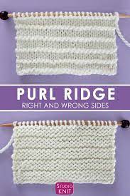 Learn how to knit the raglan line in two different styles. Purl Ridge Stitch Knitting Pattern For Beginners Studio Knit