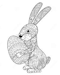 Zentangle Rabbit Easter Coloring Page Easter Coloring Pages Coloring Pages Animal Coloring Pages