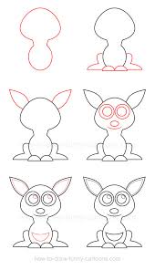 36 best kangaroos images drawings kangaroo drawing character design from cartoon drawing kangaroo. How To Draw A Kangaroo Ready To Jump