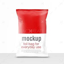 Download Packreate Snack Bag Pouch Foil Packaging For Chips Crisp Psd Mock Up