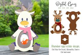 These designs are great for coloring pages and coloring sheets, crochet patterns, drawing and painting, svg files for cricut and silhouette, svg cut files, hobbies, holiday. Reindeer Christmas Egg Holder Design Svg Dxf Eps Files 687098 Svgs Design Bundles