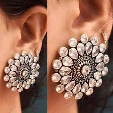 Afghani Jewelry Statement Earrings Oxidised Earrings German Etsy In 2020 Silver Jewellery Indian Celebrities Earrings Beautiful Silver Earrings