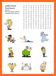 Adjectives Wordsearch For Kids