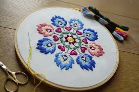 Ein strickmuster mit einem isländer im tölt habe ich schon länger gesucht, aber keins gefunden. Stickmuster Und Anleitung Herzblumen Kranz
