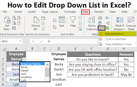 how to edit drop down list in excel steps to edit drop