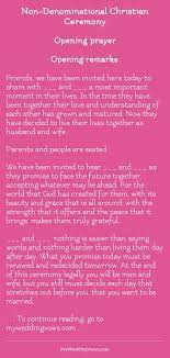 Non Denominational Christian Ceremony Wedding Ceremony Readings Christian Wedding Ceremony Wedding Officiant Script