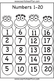 Number Chart 1 20 Numbers Preschool Preschool Math Worksheets Preschool Number Worksheets