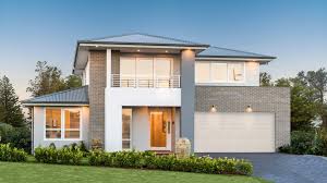 This example corresponds to a house facade with a gable roof, with several balconies with glass railings and large windows. Contemporary House Facades How To Choose Mcdonald Jones Homes