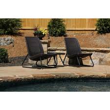 Keter Rio Brown 3 Piece All Weather Resin Patio Seating Set 212867 The Home Depot Outdoor Patio Furniture Sets Backyard Furniture Patio Seating Sets