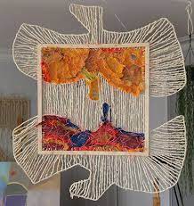 Parade Sisal And Synthetic Fibre 48 X 48 By Artist Andie Grande See Her Portfolio By Visiting Www Artsyshark Com Textiles Artwork Artist Textile Art