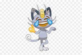 Express yourself with japanese emoticons, kaomoji, emoji, text faces and dongers! 198 Alolan Meowth With Tears Of Joy Crying Laughing Emoji Free Transparent Png Clipart Images Download