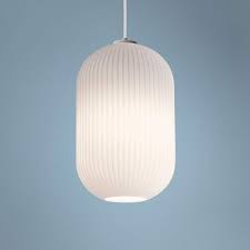 Callie 9 Wide Frosted White Ribbed Glass Mini Pendant 69d67 Lamps Plus