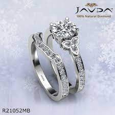 This Elegant Bridal Set Collection Made In 14k Gold And Platinum 950 Javdacollection Sh Diamond Engagement Ring Set Wedding Ring Sets Diamond Bridal Sets