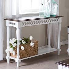 170 Free Shipping Buy Belham Living Jocelyn Console Table White Walnut At Walmart Com White Console Table Wood Console Table Entry Tables