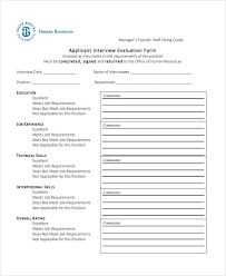 Let's have a look at what those might look like. Free 27 Interview Evaluation Forms In Pdf Ms Word Excel