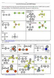 Lewis Dots And Vsepr Geometries With Phet Worksheet Chemistry Worksheets Geometry Worksheets Worksheets