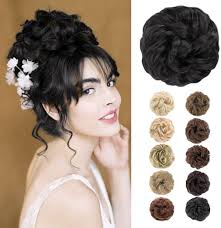 Amazon.com : Elaine Combs Messy Bun Hair Piece Curly Dish Hair Buns  Extension Thick Chignon Hairpiece Clip in Ponytail Scrunchies Hair Pieces  for Women (Jet Black -#120) : Beauty & Personal Care