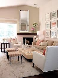 Sarah Richardsonpretty Pastel Living Room Design With Beveled Wall Mirror Fireplace Photo Art Gallery Beige Sofa W Beige Living Rooms Home Living Room Home
