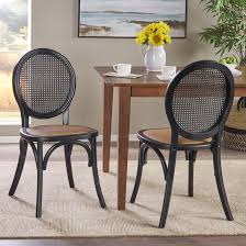 Vidaxl 2x solid wood outdoor dining chair poly rattan wicker garden patio seat. Bay Isle Home Rattan King Louis Back Side Chair Reviews Wayfair