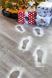 Santa Footprints Christmas Decorating Hacks Christmas Footprint Crafts Christmas Activities