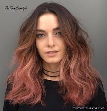 These colors can look fantastic with an asymmetrical bob. Multiple Shades Of Rose Gold 20 Gorgeous Examples Of Rose Gold Balayage The Trending Hairstyle