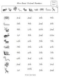 Down Under Teacher Ordinal Number Freebie Ordinal Numbers Year 4 Maths Worksheets 2nd Grade Worksheets